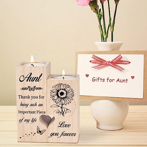 Double Sided Printing Candle Holders, Aunt Gifts from Nieces and Nephews - Image 5