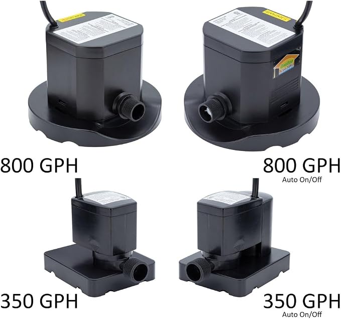 Rx Clear Submersible Cover Pump For Above Ground Pool | 350 GPH with Automatic On/Off | Including Easy Clean Filter Pad and 25-Foot Power Cord | Retain The Life of Your Winter Cover