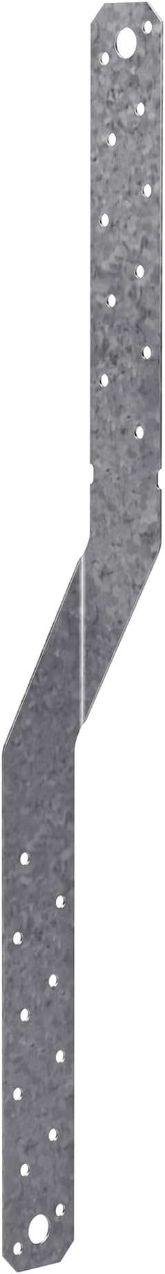 Simpson Strong-Tie LTS16 Light Twist Strap - 16-in. Length, 43-mil Thickness, 18-Gauge Zinc Galvanized Steel Construction, Versatile Tension Connection, Resists Light to Medium Uplift Loads