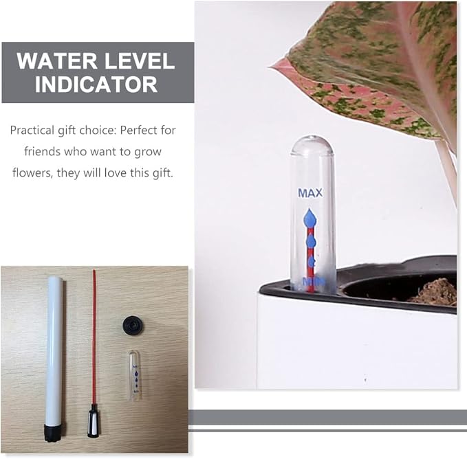DOITOOL 4 Pcs Water Level Indicator for Plants, 9" Flower Pot Soil Moisture Water Shortage Reminder Gauge Display Indicator for Indoor Outdoor Plants, Home Garden Use