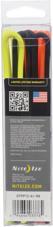 Nite Ize GTPP12-A1-R8 12" Gear Tie® ProPack Assorted 12 Count
