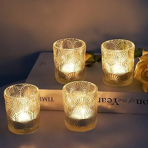 Woho 12pcs Clear Votive Candle Holders, Tealight Candle Holder for Wedding by Woho