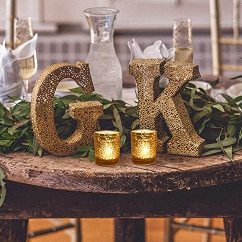 VOHO 24pcs Gold Candle Holders for Fall Thanksgiving Christmas Decorations - Image 6