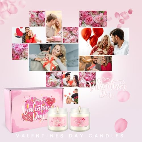 Valentine's Day Pink Scented Candles-12Pcs 3.5oz Each-Natural Plant Essential Oils & Cotton Wick, Aromatherapy Candle for Relaxing Stress Relief, Home Decor & Romantic Gifts for Her. - Image 4