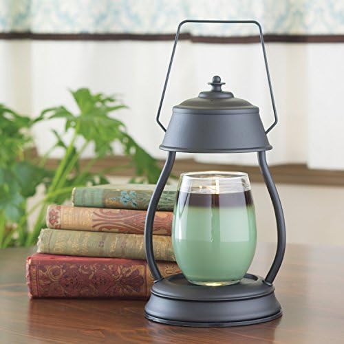 Candle Warmers Etc. Black Hurricane Candle Warmer Lantern – for Top-Down Warming & Flame-Free Fragrance - Image 2