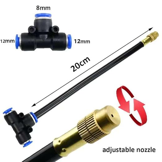Drip Irrigation Kit Automatic Watering System for Potted Plants, 360 Degree Adjustable Copper Micro Sprinklers, Quick Connect Tubing Fittings for Garden, Lawn, Patio, Balcony (100 FT)