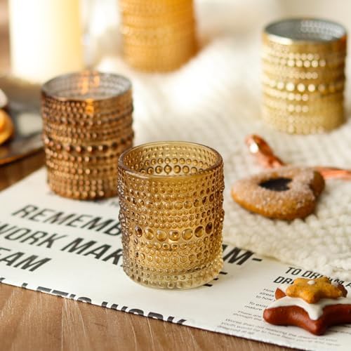 WDHODEC Gold Candle Holders 12 PCS, Glass Votive Tealight Candle Holders for Fall Thanksgiving Christmas Table Centerpiece Wedding Decorations - Image 4