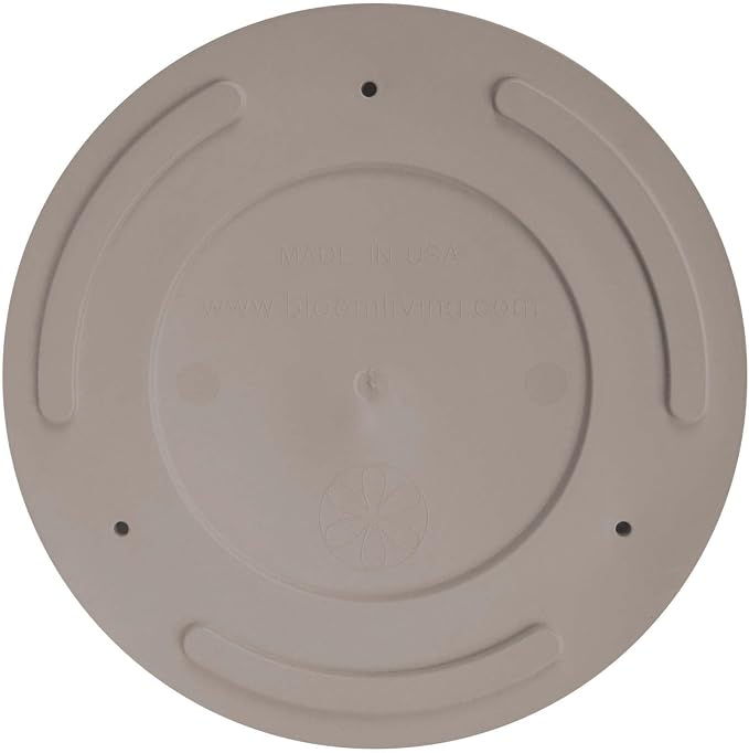 Bloem Mathers Planter w/Saucer Tray 10" Pebble Stone Beige