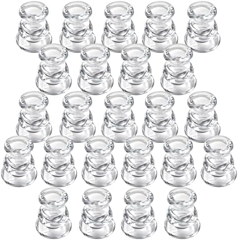 IYOUYA Clear Glass Candlestick Holders 24PCS, 2.1" H Taper Candle Holders Bulk for Pillar Candles, Taper Candles, Glass Candle Holders for Wedding, Party&Festival by WholeHouseFurnaceFilter