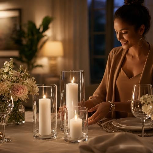 Pillar Candles White Bulk 2x3 2x6 2x8inch Unscented Tall Candle 12Set - Image 6