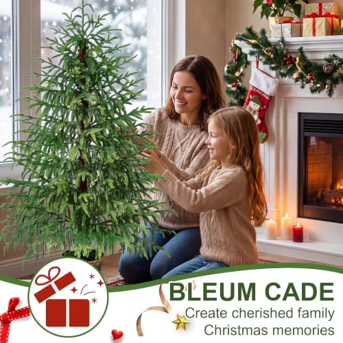 BLEUM CADE 4FT Small Norfolk Pine Tree with Lights, Christmas Tree - Image 5