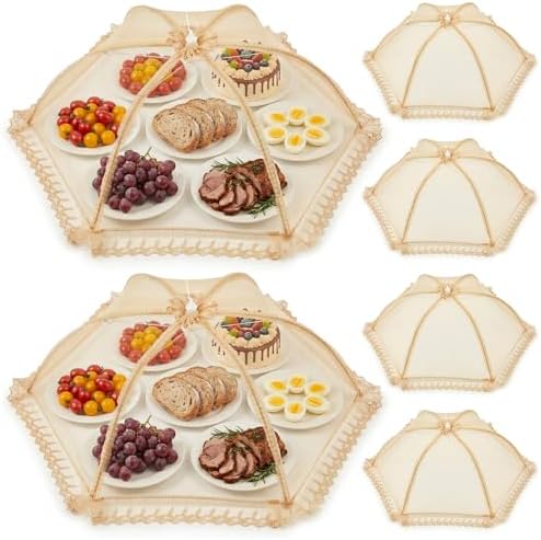 LemonRoad 6 Pcs Extra Large Mesh Food Covers, Circle, 32x32inch by Unknown