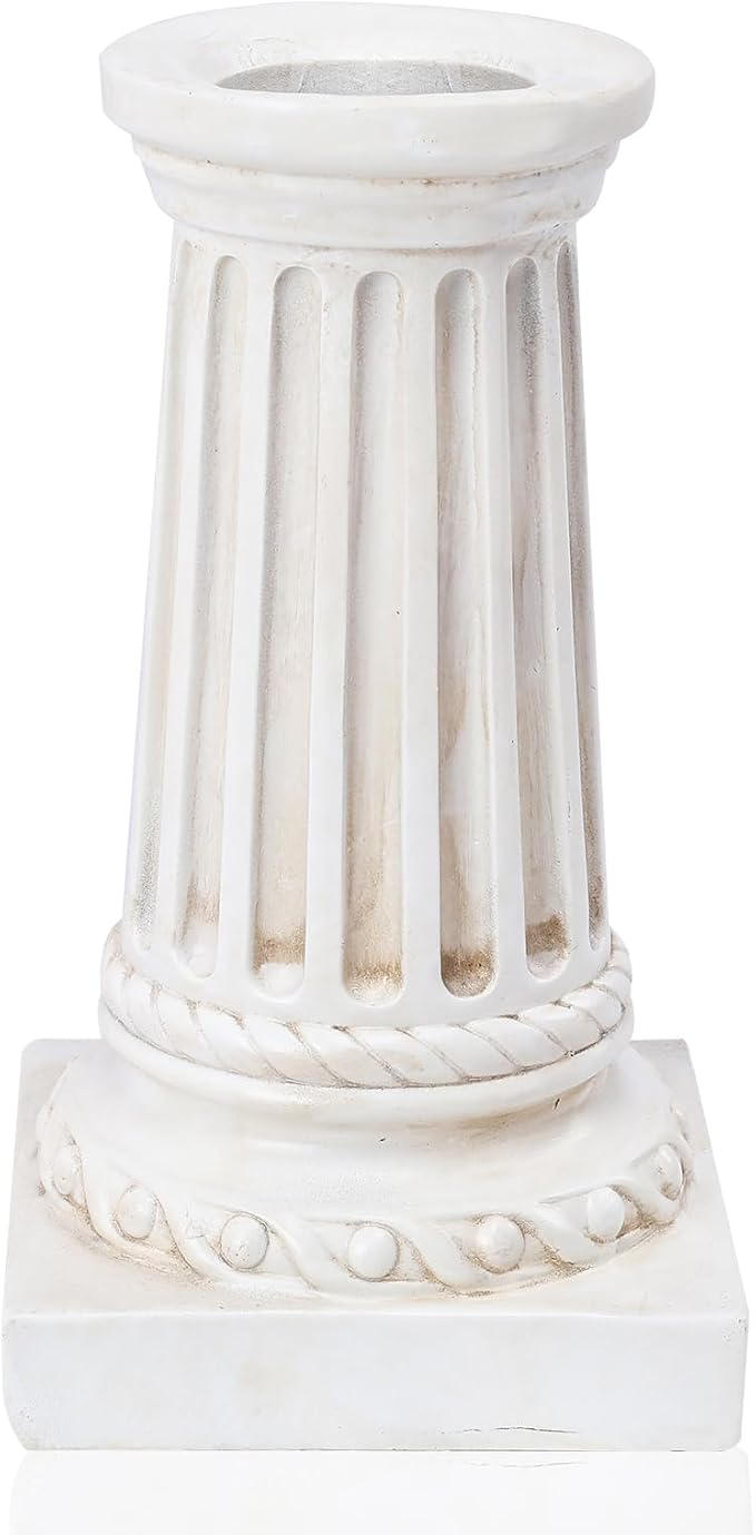 VCUTEKA Gazing Ball Stand, 8-10" Gazing Globe Outdoor Roman Garden Pedestal | 9.6" H Gazing Ball Stand for Garden, Outdoor Display Stand Décor Accessories Resin Roman pedestal for 10" Garden Gazing Globe