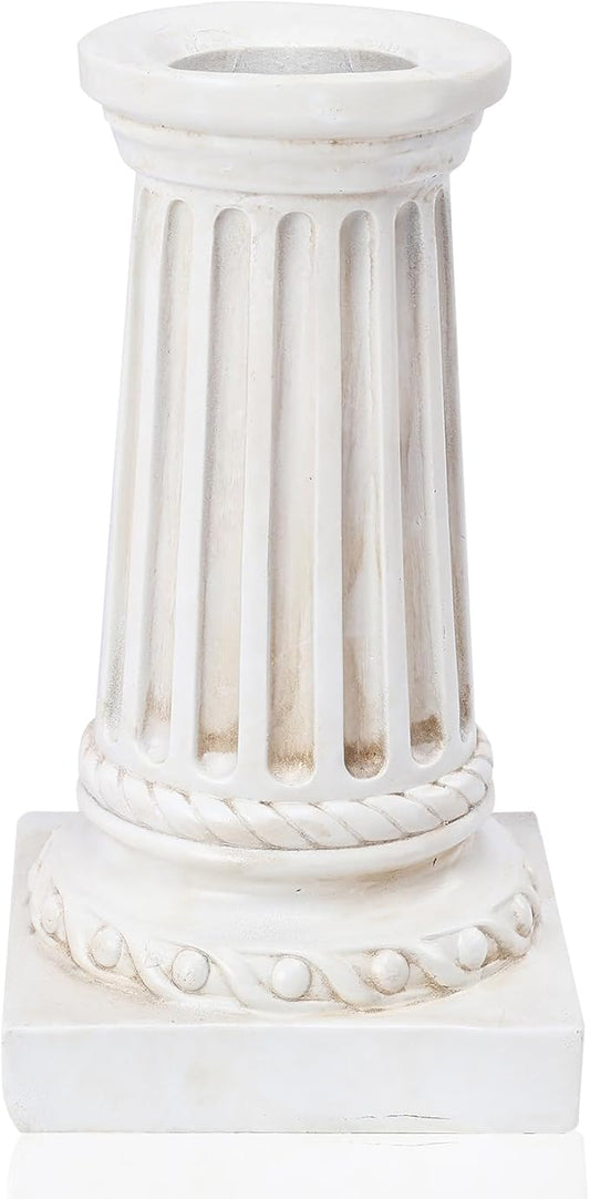 VCUTEKA Gazing Ball Stand, 8-10" Gazing Globe Outdoor Roman Garden Pedestal | 9.6" H Gazing Ball Stand for Garden, Outdoor Display Stand Décor Accessories Resin Roman pedestal for 10" Garden Gazing Globe