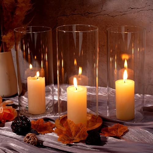 Yaomiao 6 Pcs Hurricane Glass Candle Holders Sleeve, 2.95 x 6 Inch - Image 5