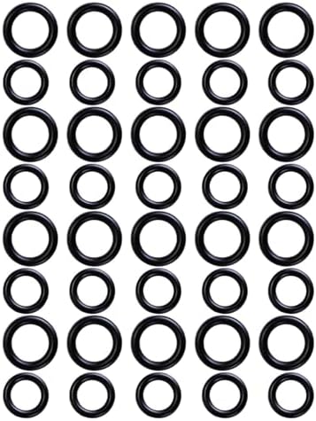 TKYPZY 40 Pack Power Pressure Washer O-Rings for 1/4" & 3/8" Quick Couplers - Rubber, High Temp, Easy Install, Black, 20x1/4" & 20x3/8" by Unknown