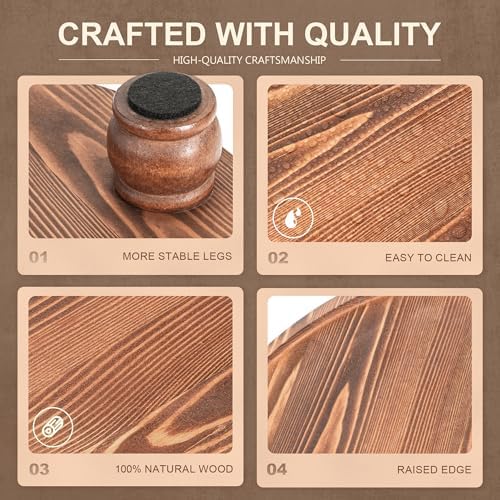 EOSAHR Display Riser for Home Decor: Pedestal Stand for Soap, Vintage Brown - Image 6