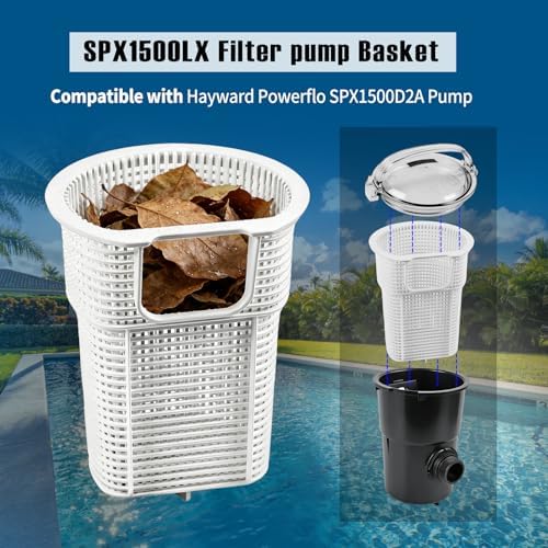 SPX1500LX Filter Pump Basket Compatible with Hayward Powerflo LX/II Series | XQK Strainer Basket Compatible with Hayward Power-Flo LX SP1580 SP1580X15 SP1520UN EP1500LX SP1575LX SP1680, II SP1700 SP1705