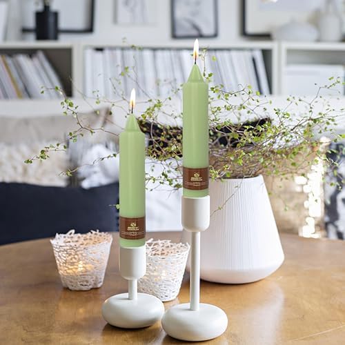 Green Taper Candle Candle Sticks, 7 Inch Mini Pillar Candles, 4PCS Handmade Unscenteds Candlesticks for Festive, Party, Spell, Wedding, Home Decor - Image 6