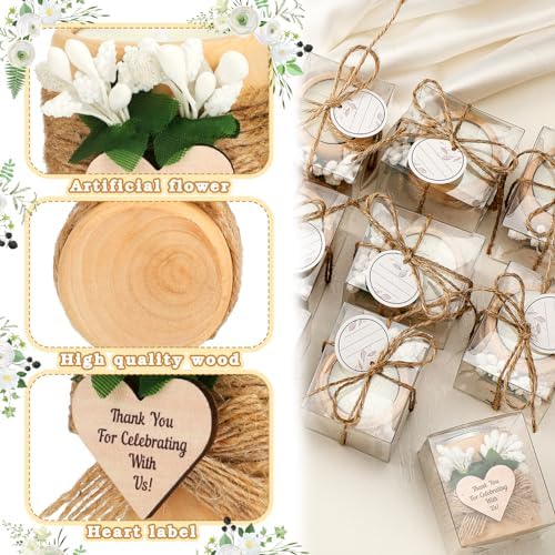 MTLEE 1 Pack Wooden Tealight Candle Holder Kit Guest Gifts, Farmhouse - Image 3