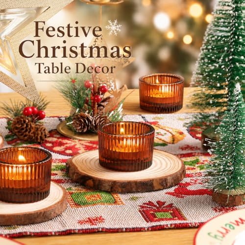 Lanttu 12 Pcs Amber Tealight Candle Holder 2" x 1.4" - Image 6