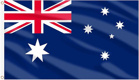 AhfuLife 2 Pcs Australia Flag 3x5 Ft,Large Australian Flags for Outside - Double Side with Brass Eyelets for Olympic Party Decorations, Bar Garden Street Decoration Indoor Outdoor