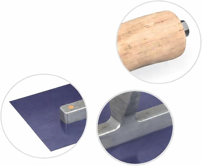 Bon 66-175 Steel City Finish Trowel - Square - Blue Steel - 12 X 3 - Wood