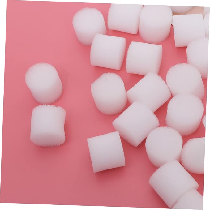 ORFOFE 200PCS Germination Gardening Tools Aquaponics Growing Sponge Plants Growing Accessories hydroponic Starter Cubes Planted Sponge Planting Sponge Foam White Tray Cylindrical