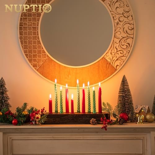 NUPTIO Candlestick Holder for Table Centerpiece: 16.5" Wooden Candelabras - Image 2