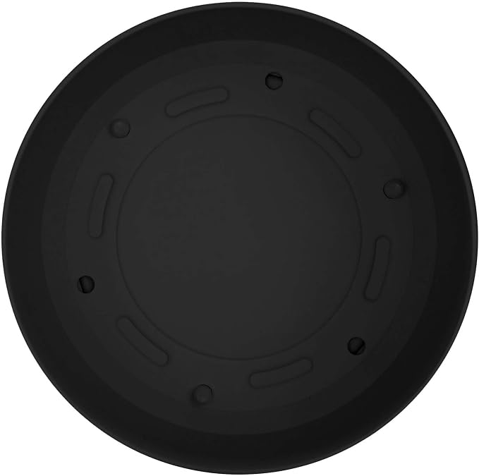 Bloem Mathers Round Planter with Saucer Tray: 6" - Black - Modern Design, Durable Plastic Pot, Removable Saucer, for Indoor & Outdoor Use, Gardening, .67 Gallon Capacity