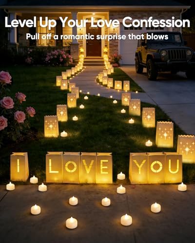 Amagic 24Pack Flameless LED Tea Lights Candles Battery Operated, Warm White - Image 3