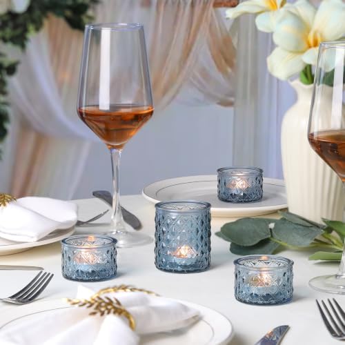 36 Pack Blue Tealight Candle Holders, Glass Votive Candle Holders - Image 5