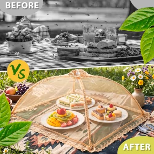 LemonRoad 6 Pcs Extra Large Mesh Food Covers, Rectangle, 28x20inch - Image 5