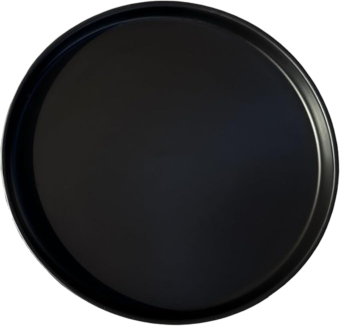 Yukfona Ceramic Plant Saucer Tray 2 Pcs 6.4 Inch Black, 6.4" OD x6.02 ID x0.9 Deep| Fits Flower pots Bottom≤ 6.02", Heavy Duty Glazed Round Planter Drip with Catch Basin for Indoor Outdoor Plants