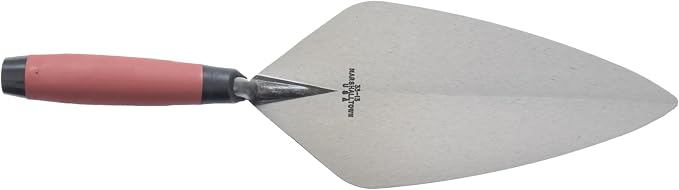 MARSHALLTOWN London Brick Trowel, 13 x 5-3/8 Inch, DuraSoft Handle, Forged High Carbon Steel, Assembled in USA, Blockwork and Stonework, Masonry Trowel, Mason Tools, 33 13FG