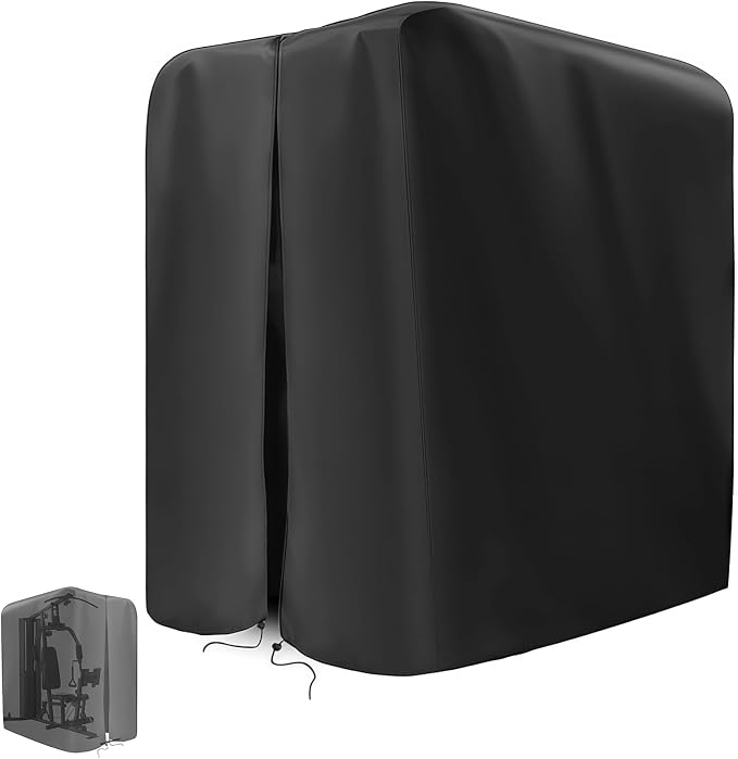 Protective Cover for Home Gym Equipment, 420D Silver Coated Oxford Cloth, 41.3 x 68.9 x 72.8 in, Waterproof Dustproof Home Exercise Equipment Set Cover with Zipper & Drawstring