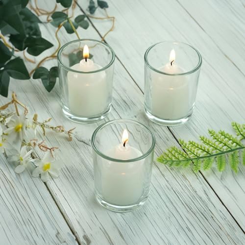 WGV Tea Light Votive Candle Holder 2.2x2.75, Clear Tiny Utility Cylinder Glass Vase, Small Planter Terrarium for Home Accent Decor, 6 Pieces by WGVInternational-OpusGlassware