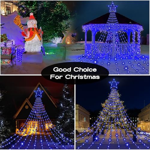 23FT Christmas String Lights, Waterfall Star Lights Outdoor for Yard - Image 6