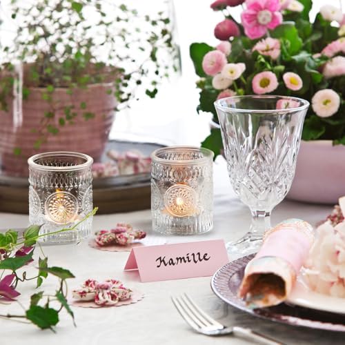30 Pcs Clear Votive Candle Holders for Wedding, Glass Tea Lights Holder, - Image 6