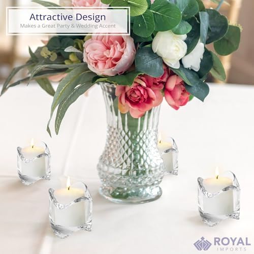 Royal Imports Glass Tea Light Candles Holder 2.5" Tall, Set of 6 - Image 5