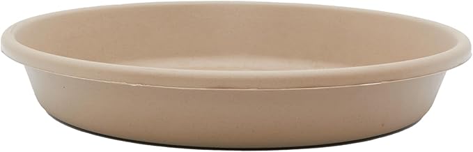 Classic Round Planter Saucer - The HC Companies 12-Inch Flower Pot Drip Trays for Planters, Pairs w/ 12" Sandstone Classic Planter LIA12000A34 Sandstone (SLI12000A34)