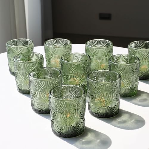 Woho 24pcs Green Votive Candle Holder, Tealight Candle Holder for Christmas - Image 4
