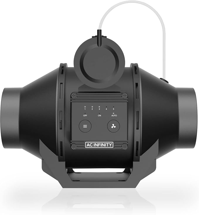 AC Infinity Automatic Duct Fan 4" Inline Fan. | With Differential Pressure Switch, Air Vent Booster Fan for Industrial HVAC Ducting Ventilation Exhaust Systems