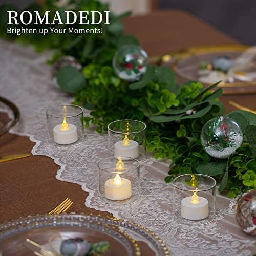 Romadedi Glass Votive Tealight Candle Holder, Pack of 12 - Image 2