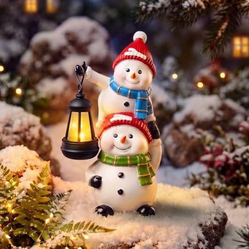 Brightown Solar Snowman Garden Statues for Indoor & Outdoor Christmas Decor by Brightown