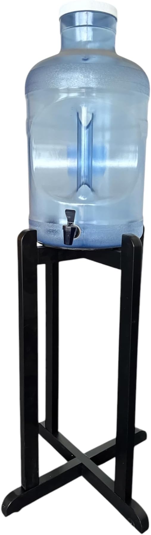 AquaNation 27" Wooden Floor Stand – Heavy-Duty Black Finish Wood Stand for Water Crock Dispenser, 3 & 5 Gallon Water Jugs, Bottles & Large Plant Pots – Sturdy & Durable for Home, Office & Kitchen