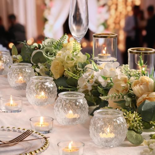 DARJEN 20 Pcs Clear Votive Candle Holder 2.55"x2.6" Tea Light Candle Holder - Image 3