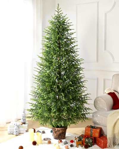 BLEUM CADE 6FT Christmas Tree with Pot, Norfolk Pine Christmas Tree Decor by BLEUMCADE