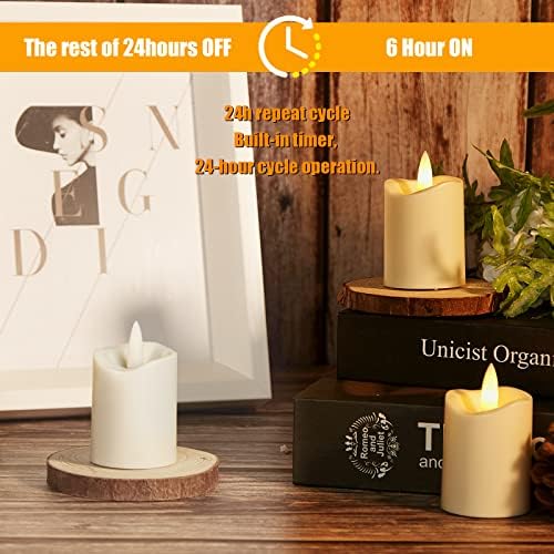 IMAGE Flameless Votive Candles 3D Wick LED Candles Light Ivory,12-Pack - Image 5