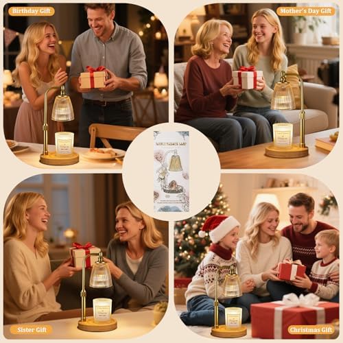 Candle Warmer Lamp with Timer Dimmable,Birthday Gifts for Women Mom Sister,House Warming Gifts New Home,Adjustable Height Wax Melt Warmer for Jar Candles,Ideal for Office,Dorm,Bedroom Home Decor - Image 5